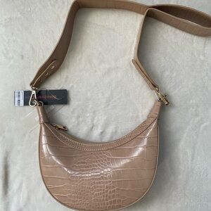 Forever 21 Tan embossed Like a Dream Crossbody Bag